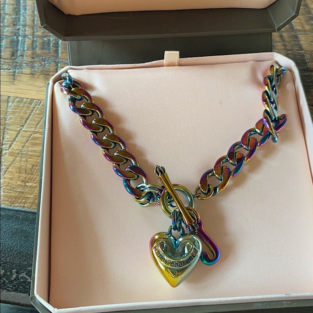 Juicy Couture Chrome Heart Necklace